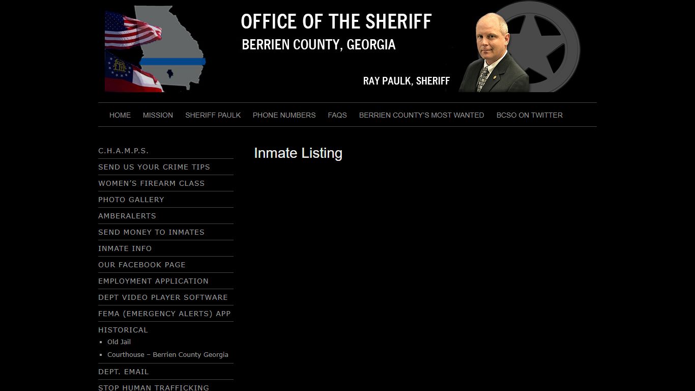 Inmate Listing – Berrien County Sheriff's Office